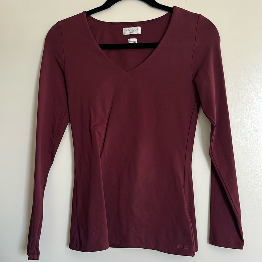 NWOT Aritzia V-neck contour top